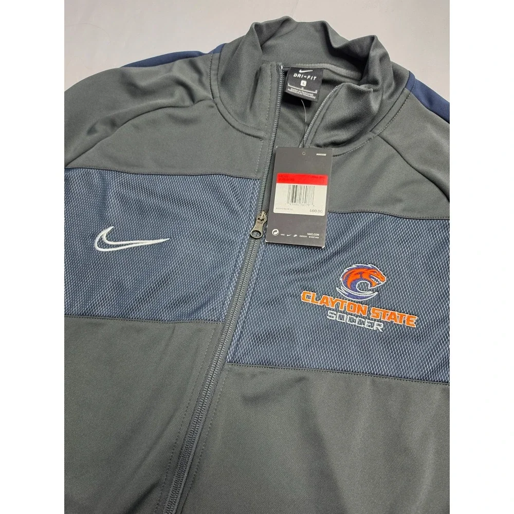 Nike Dri-Fit Clayton State Soccer Jacket Men's Large Navy Gray Academy Pro NWT